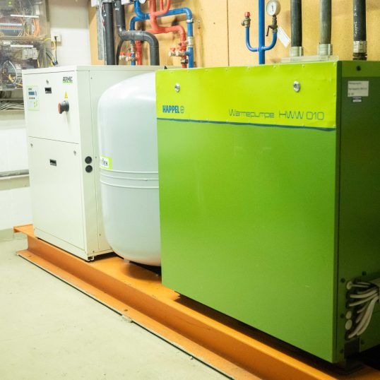 Symbolic image for good environmental management: Two industrially used heat pumps
